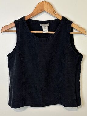 Vintage Simone Wear Black 100% Silk Top Size S